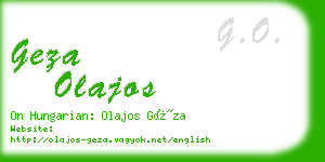 geza olajos business card